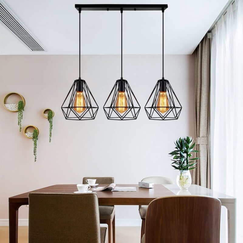 Lustre cuisine style industriel
