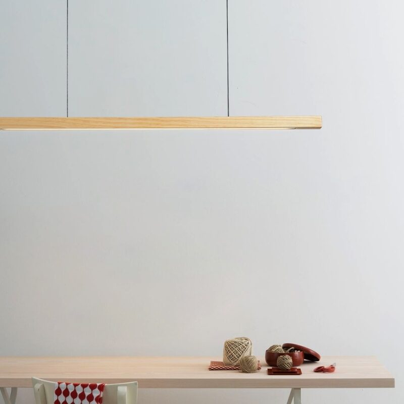 Lustre moderne bois – Image 2