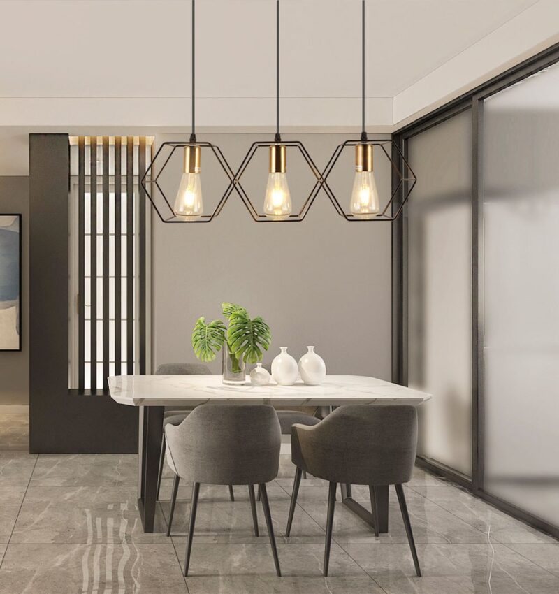 Lustre salon métal – Image 9