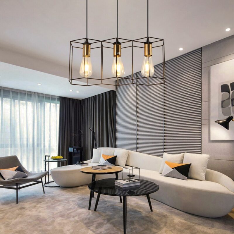 Lustre salon métal – Image 5