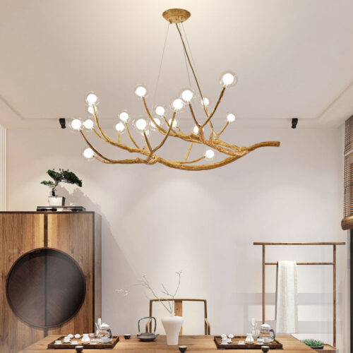 Lustre salon chaleureux
