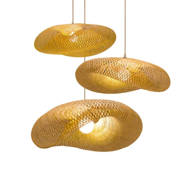 Grand lustre en bambou – Image 3
