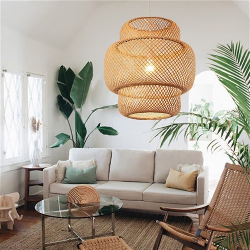 Lustre salon bambou