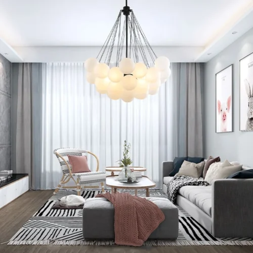 Lustre salon boules