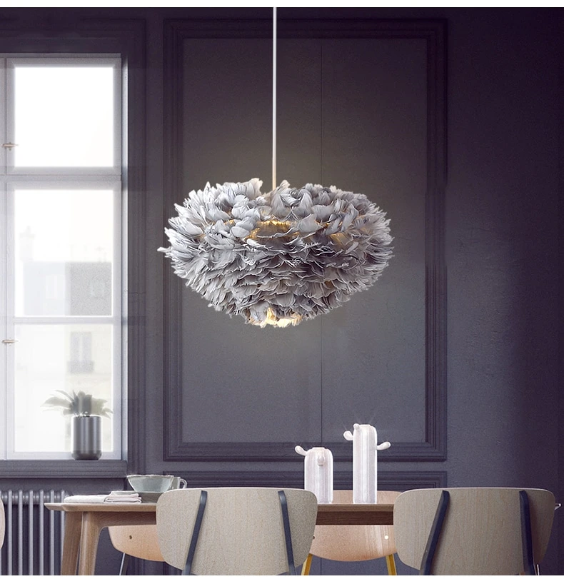 Lustre chambre plume 2 Lustre chambre plume – Image 2