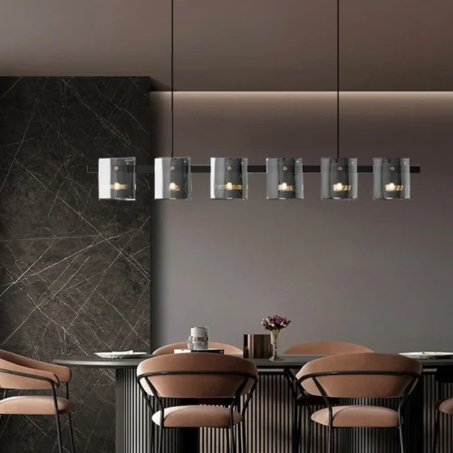Lustre moderne en verre
