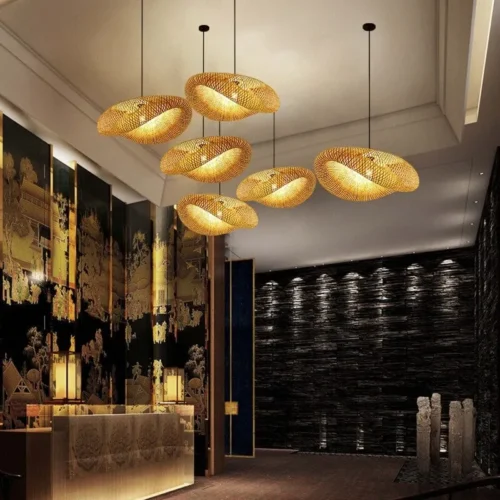 Lustre rotin bambou