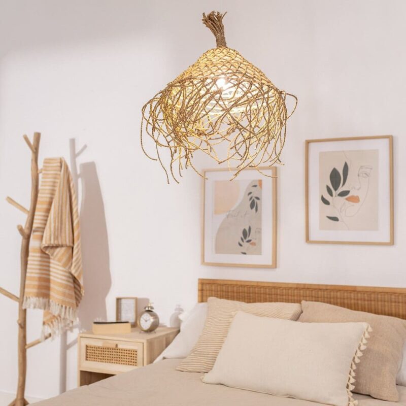 Lustre paille chambre – Image 6