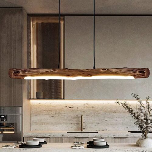 Lustre en bois flotte