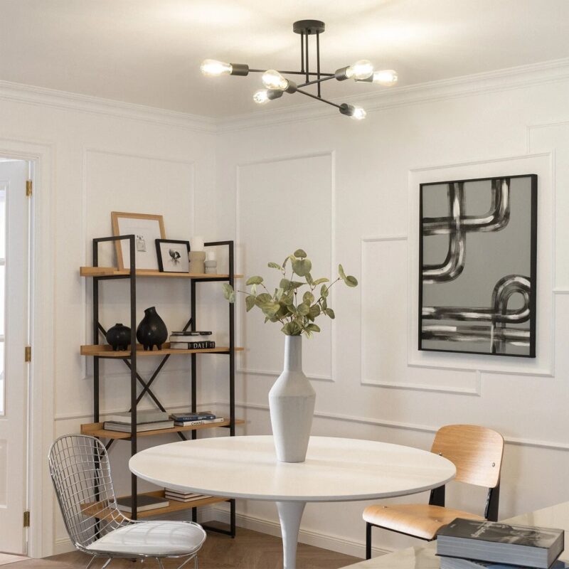 Lustre noir en fer – Image 3