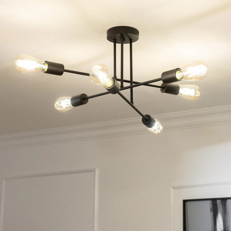 Lustre noir en fer