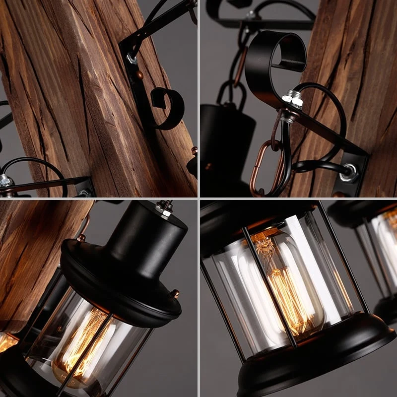 Lustre bois industriel 4 Lustre bois industriel – Image 4