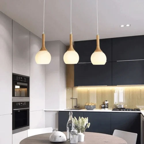 Lustre bois scandinave