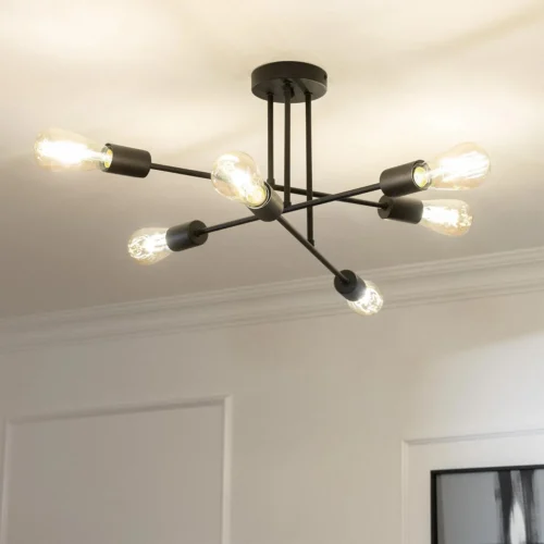 Lustre noir en fer