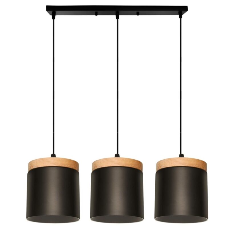 Lustre bois métal – Image 3