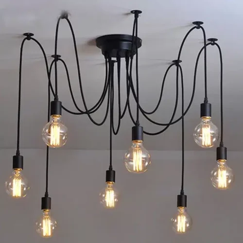 Lustre noir suspendu