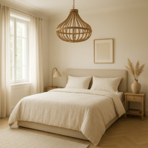lustre chambre bois