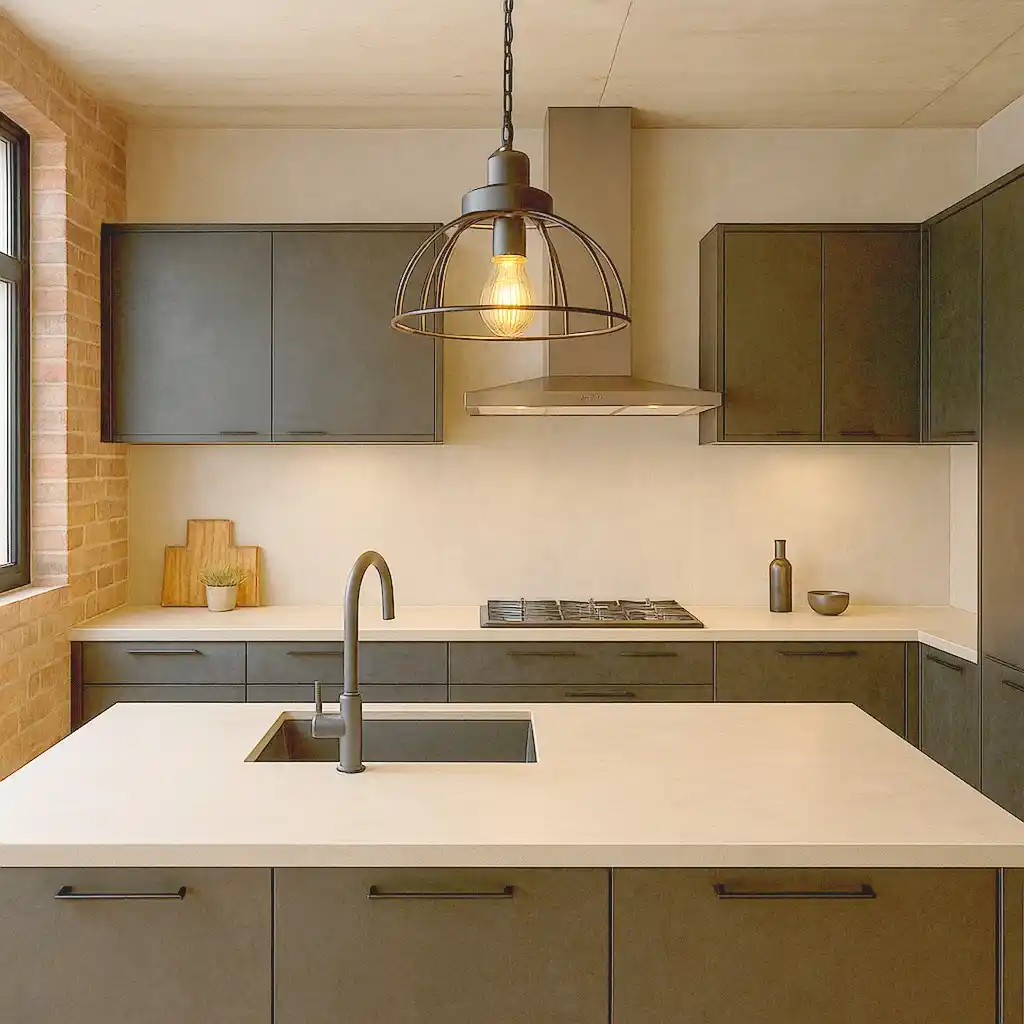 lustre industriel cuisine, super moderne