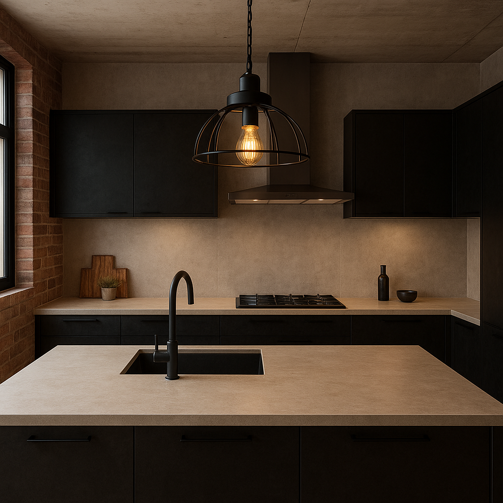 lustre industriel cuisine