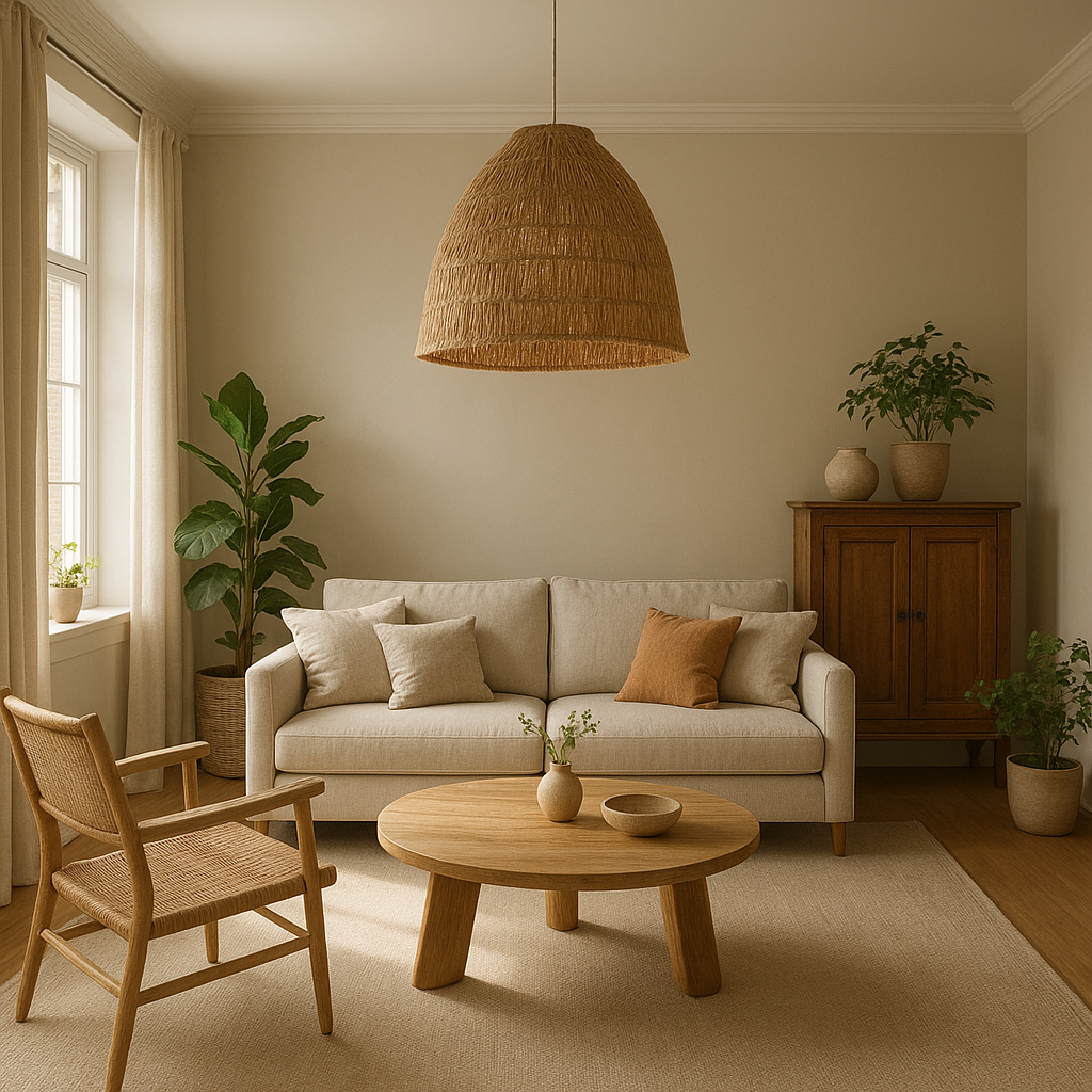 Lustre paille salon : comment réussir une ambiance naturelle et accueillante ? 8 lustre paille salon