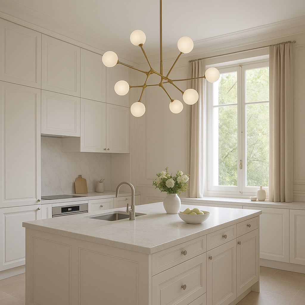 quelle couleur de lustre pour une cuisine blanche